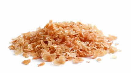 Wall Mural - dried bonito flakes isolated on white background.