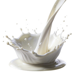 Wall Mural - PNG splash of white milk isolated on a white background