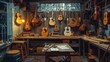 © ASoullife - Artisanal Guitar Workshop Craftsmanship Creativity and Customization in a Rustic Setting