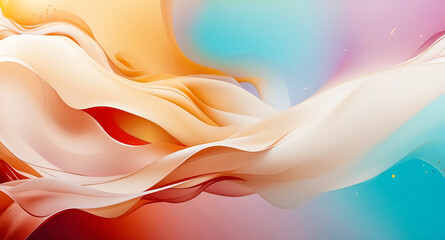Poster - abstract swirling background in pastel colors