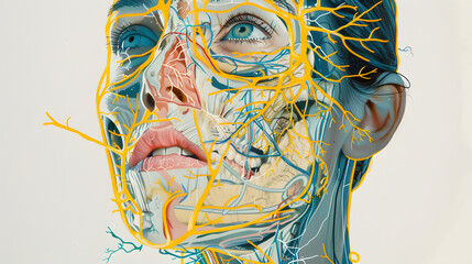 the anatomy and structure of a woman's face