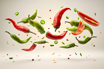 Wall Mural - Fresh hot chili peppers