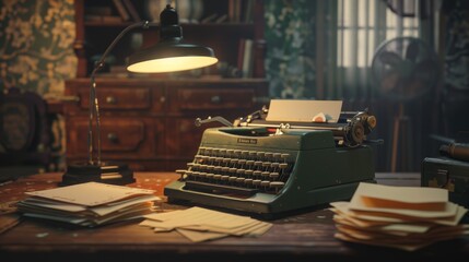 Poster - The Vintage Typewriter Desk