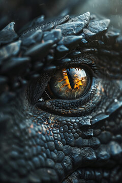 black dragon eye closeup
