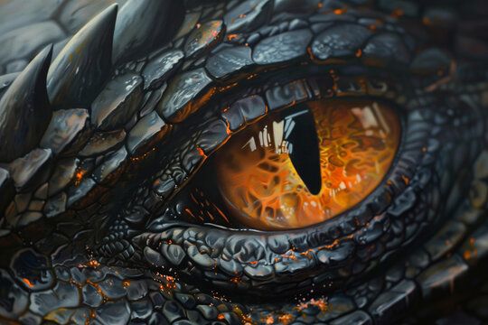 black dragon eye closeup