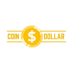 Poster - Coin Icon Logo Design Element Vector Illustration.