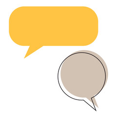 Wall Mural - speech bubble, comment box. design element vector illustration