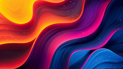 Poster - Abstract, Colorful, Wavy, Background, With, Smooth, Lines, and, Gradients, Ideal, For, Modern, Designs, and, Digital, Art, Projects, - High-Resolution, Image.