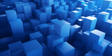 abstract blue cubes background, Abstract background or wallpaper with Dark Blue color 3D cube patterns
