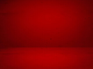 Wall Mural - Background of the area shows red with copy space. Abstract wall studio room