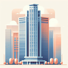 skyscraper office building abstract backgrounds illustration