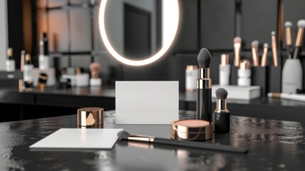 Glamorous Makeup Artist's Haven Premium Cosmetics Brushes and Mirrors in HighFashion Backstage