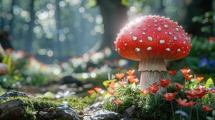 Poster - fly agaric mushroom