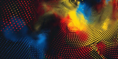 Aufkleber - Abstract Colorful Vortex Background With Dynamic Swirling Dots