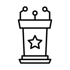 Sticker - Podium line icon