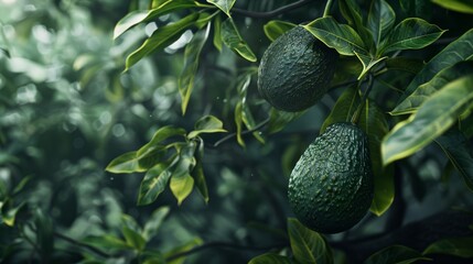 Wall Mural - The Avocados on the Tree