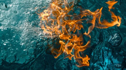 Aufkleber - Abstract background with a mixture of fire and water