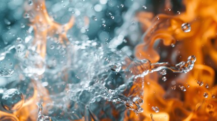 Aufkleber - Abstract background with a mixture of fire and water