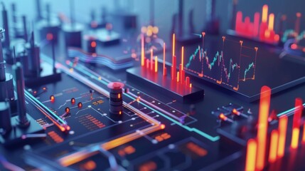 Poster - Business people analysing the data, stock market report on oil and gas prices. Financial dashboard with business intelligence key performance indicators.