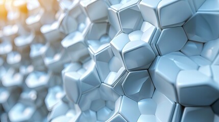 Poster - a rendering of a white geometric hexagonal abstract background.stock photo