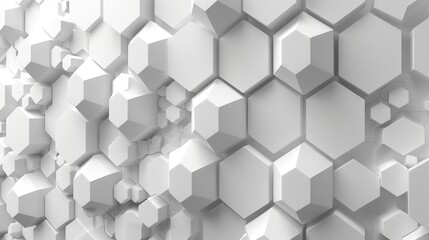 Poster - a rendering of a white geometric hexagonal abstract background.stock illustration