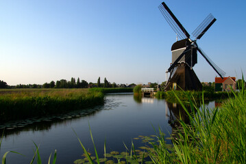 Sticker - Traditional Dutch windmill on a sunny summer day