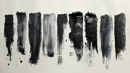 Poster - hand drawn scribble line brush strokes set.stock photo