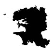 © Ruslan - Finistere department map, administrative division of France. Vector illustration.