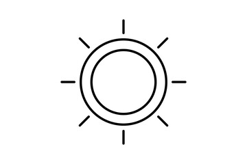 Poster - brightness icon. icon related to edit tool. suitable for web site, app, user interfaces, printable etc. line icon style. simple vector design editable