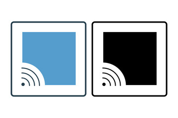 Poster - stream icon. icon related to edit tool. suitable for web site, app, user interfaces, printable etc. solid icon style. simple vector design editable