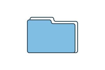 Poster - project icon. icon related to edit tool. suitable for web site, app, user interfaces, printable etc. flat line icon style. simple vector design editable