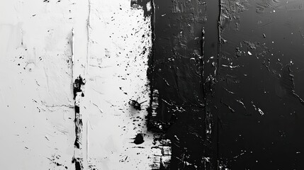Poster - black and white plaster wall paint