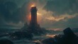 © Justlight - The lighthouses light flickers and dances wildly as if guided by a malevolent force luring unsuspecting sailors to their watery graves on the rocky shores