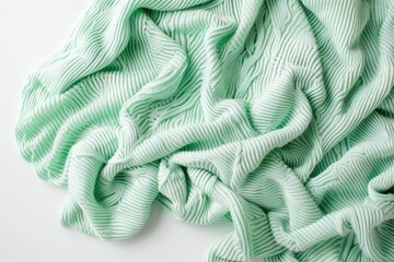 Aufkleber - A close-up photo of a green blanket lying on a white surface