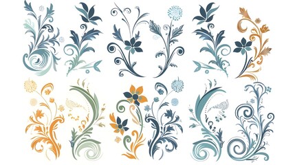 Wall Mural - floral design elements