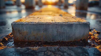 Poster - detailed view of a generic highrise tower foundation.stock photo