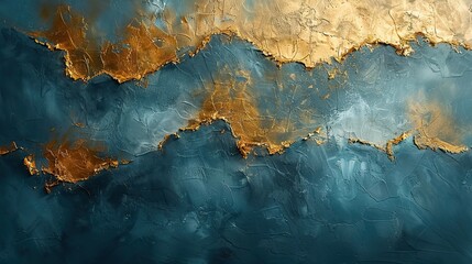 Poster - the artful abstract print has golden textures and paint brush strokes modern art prints wallpapers posters postcards frescos rugs draperies engravings.illustration