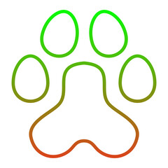 Wall Mural - Paw Print Icon