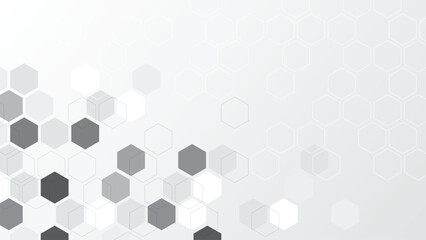 Aufkleber - abstract hexagon background. honeycomb white background. hexagon concept design abstract technology 