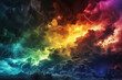 © Olegarx525 - Generative ai on theme of scary bright electric lightning bolt with branches in the night dark sky