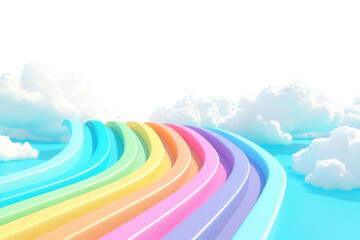 Sticker - PNG Rainbow sky outdoors nature.