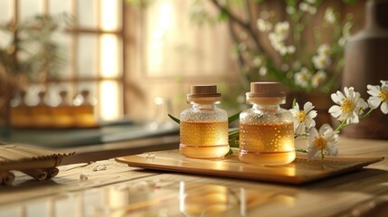 Poster - treatment products for a Korean Spa.