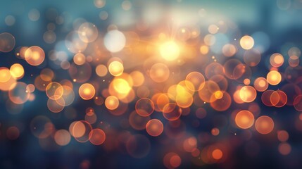 Poster - Lights blurred bokeh background