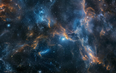 Wall Mural - A mesmerizing view of a distant galaxy with vibrant cosmic clouds and countless stars, showcasing the wonders of the universe and its celestial beauty.