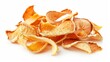 © saritwat - dried orange peels Isolated on white background. cooking ingredients for healthful food concept for designer