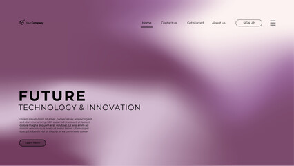 Flat abstract landing page template, Gradient style landing page template