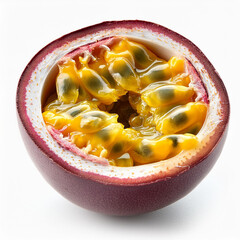 Poster - clipping path passion fruit isolated on white background