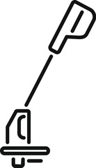 Poster - Simplistic line drawing of a single kayak paddle and kayak for sporting icons