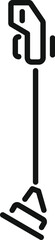 Poster - Vintage retro microphone silhouette icon in classic black and white. Vector graphic element for broadcast. Recording. And studio. With a minimalistic and elegant design suitable for podcast. Karaoke