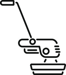 Poster - black outline vector icon of a modern spotlight design